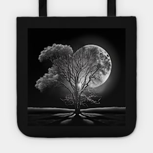 Life in Black and White Series - Moon Light Tote