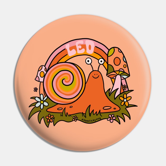 Leo Snail Pin by Doodle by Meg