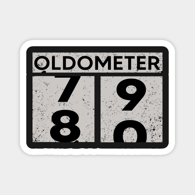 Oldometer 79-80 | 80th Birthday Gift Magnet by TEEPHILIC