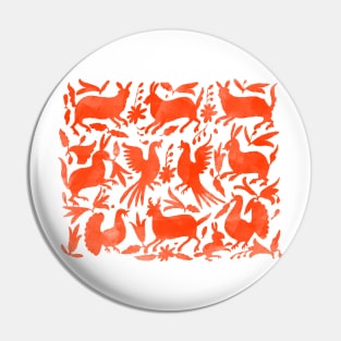 Orange Otomi Print Pin