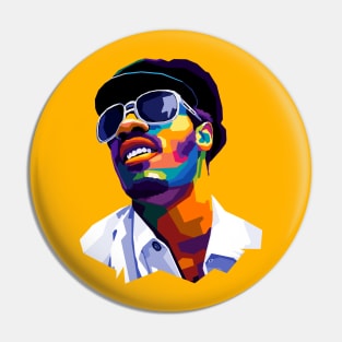 Stevie Wonder Wpap Art Pin