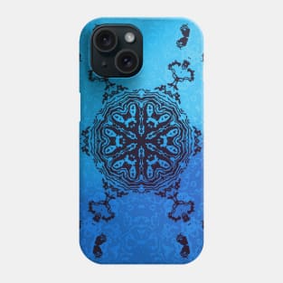 Hippie Blue Christmas Boho Snowflake Phone Case