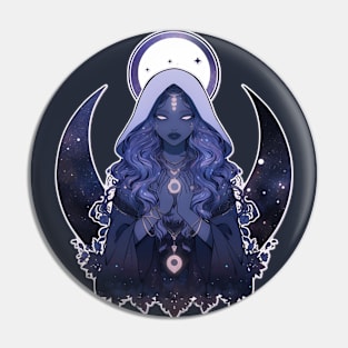 Galaxy Moon Goddess Pin