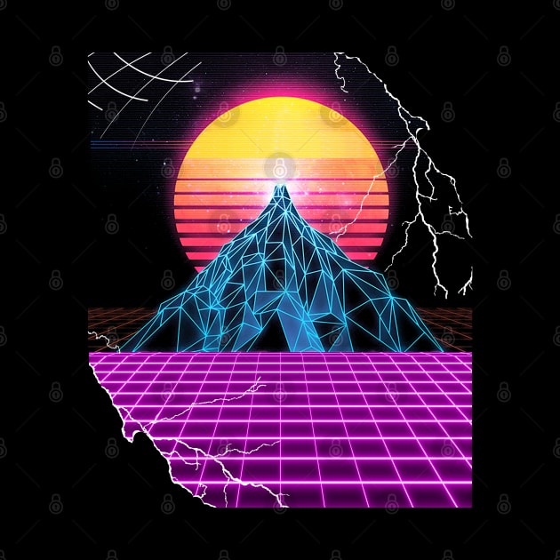 Outrun Synthwave Vaporwave Aesthetic sunset 80s style by mohazain