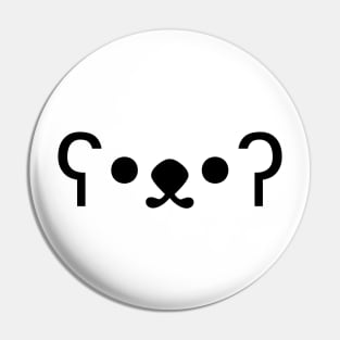 Bear Emoticon Japanese Kaomoji Pin