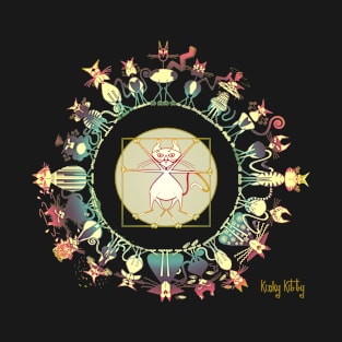 KINKY KITTY - Kinky Mandala Rainbow T-Shirt