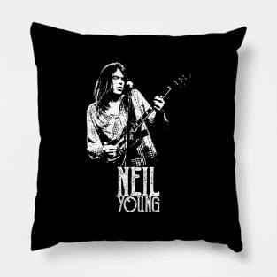 Young Neil - The White Stencil Pillow