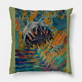 ABSTRACT SUNFLOWER COLORFUL Pillow