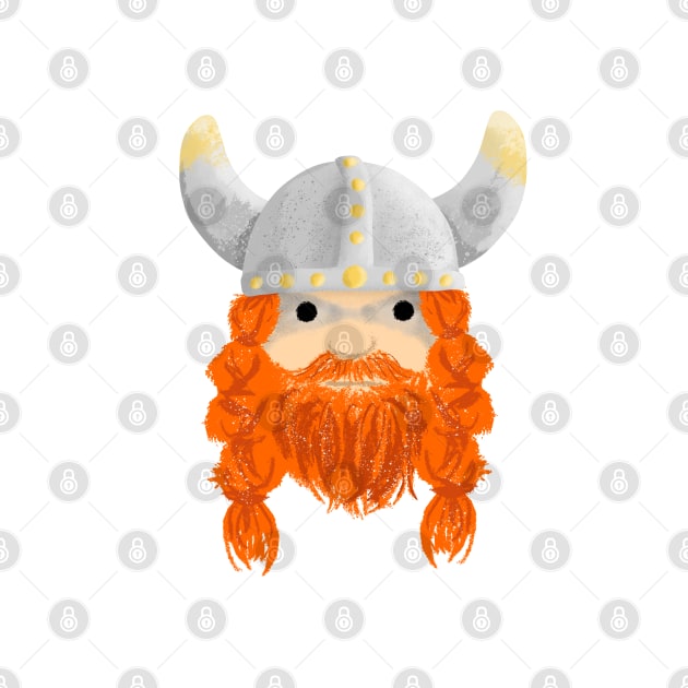 Cute But Deadly Viking Warrior by VicEllisArt