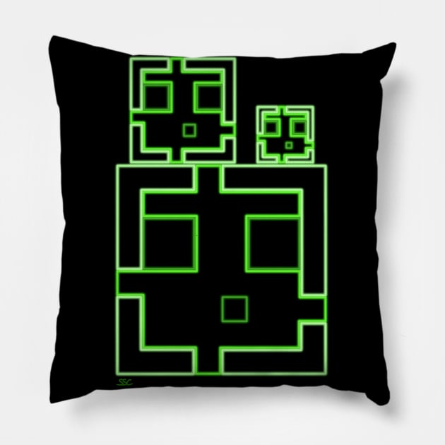 Neon Slimes Pillow by SpectreSparkC