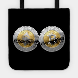 Ethereum And Bitcoin Coins Tote