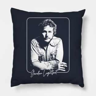 Gordon Lightfoot / Retro Style Fan Design Pillow