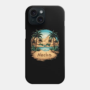 name Necho written in the sand Phone Case