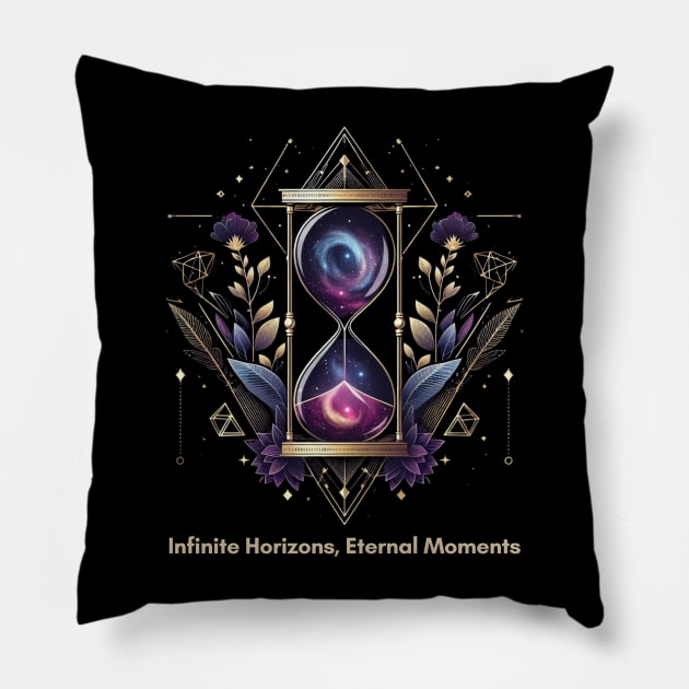 Cosmic Hourglass Pillow by The Maple Latte Shop