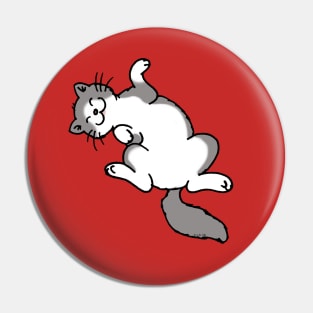 playful black and white cat Pin