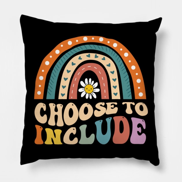 Choose To Include For Autism Teacher Special Education Pillow by kiwodesign