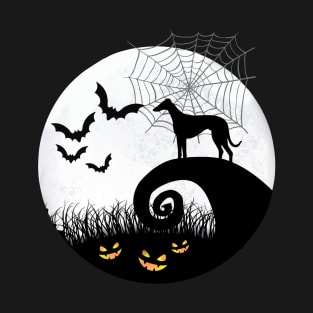 Whippet and moon halloween T-Shirt