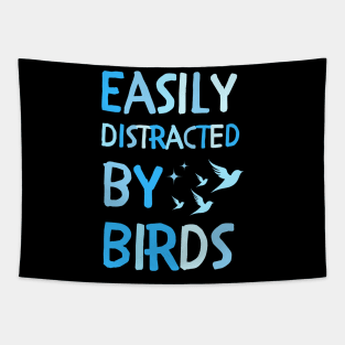 Easily Distracted by Birds Tapestry