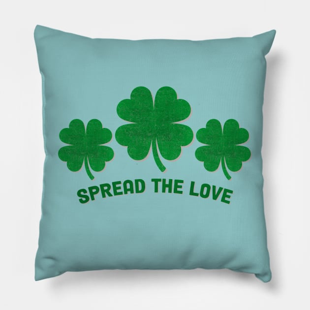 st patricks spread the love Pillow by Basketball-Number