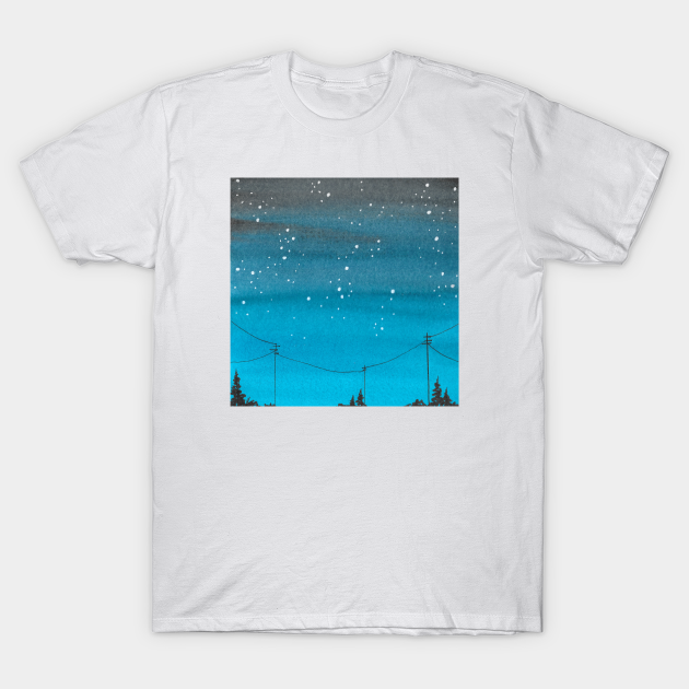 Blue Galaxy - Stars - T-Shirt