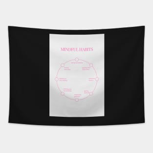 Mindful Habits Positive Energy Pink Tapestry