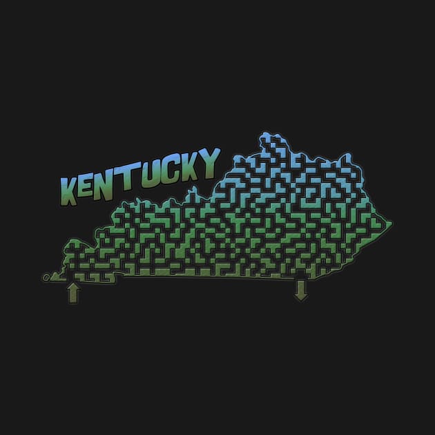 Kentucky State Outline Maze & Labyrinth by gorff
