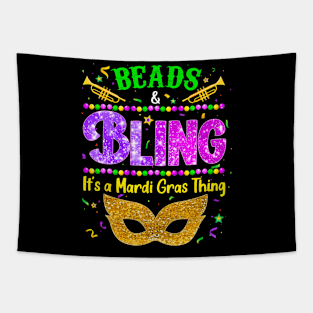 Beads & Bling It's A Mardi Gras Thing Tapestry