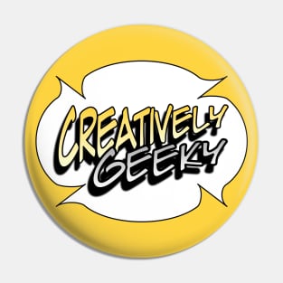 Creatively Geeky Logo Pin