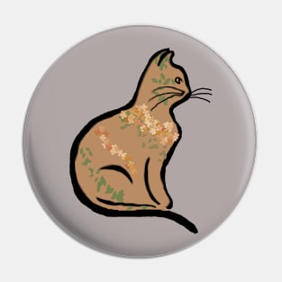 Grounded Cat Pin