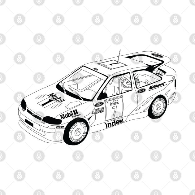 Ford Escort Black Outline by kindacoolbutnotreally