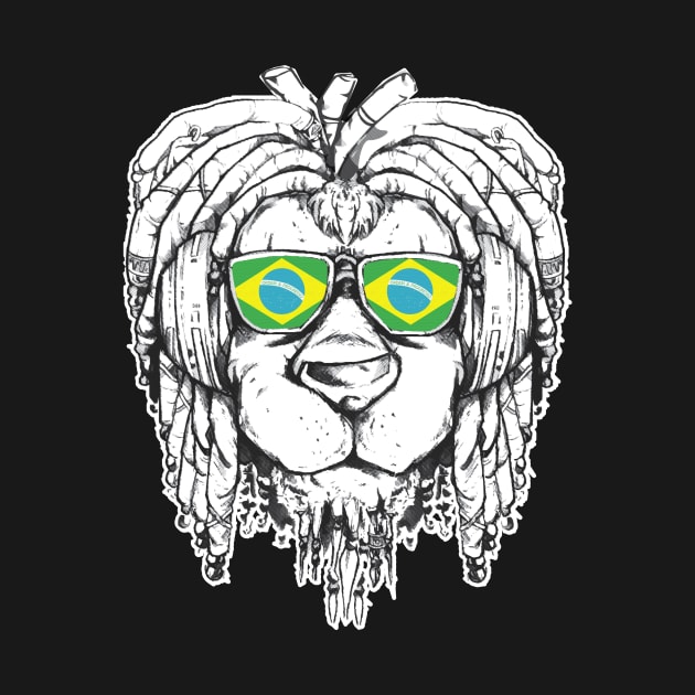 Rasta Reggae Lion Brazil Gift Rastafari by Pummli