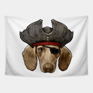 Dachshund Pirate Tapestry