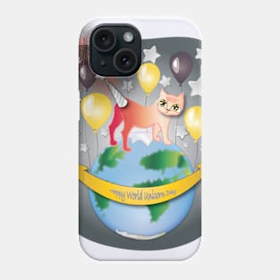 happy world unicorn day Phone Case