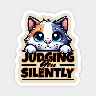 Judging You Silently Cat Magnet