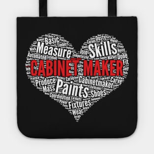 Cabinet Maker Heart Shape Word Cloud Design design Tote