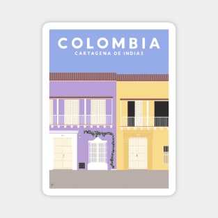 Old Town Cartagena, Colombia Travel Poster Magnet