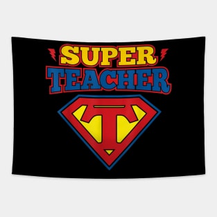 Superteacher Superhero Funny Teacher Gift idea Tapestry