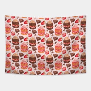 Chocolate and strawberry biscuits Tapestry