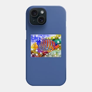 Royal Angelfish Watercolor Phone Case