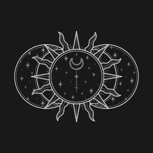 Vintage Celestial Sun and Moon T-Shirt