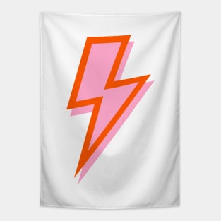 Pink and Orange Lightning Bolt Tapestry