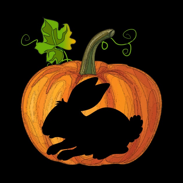 Bunny in pumpkin by Flavie Kertzmann