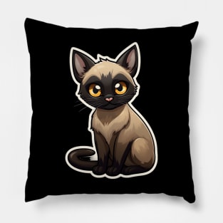 Cute Siamese Cat Lover Funny Siamese Cat Pillow