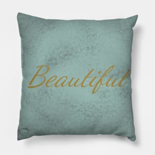 Beautiful Gold Typography  Art Minimal Design Pillow