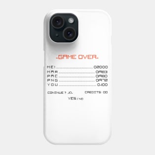 Arcade "Game over" title Phone Case