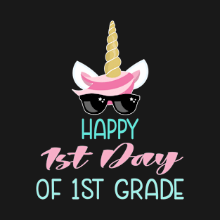 Unicorn llamacorn 1st Day of 1st Grade School T-Shirt