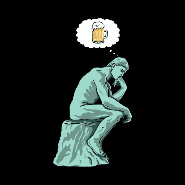 The thinker beer by coffeeman