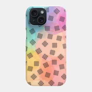 checkered color splash. Phone Case