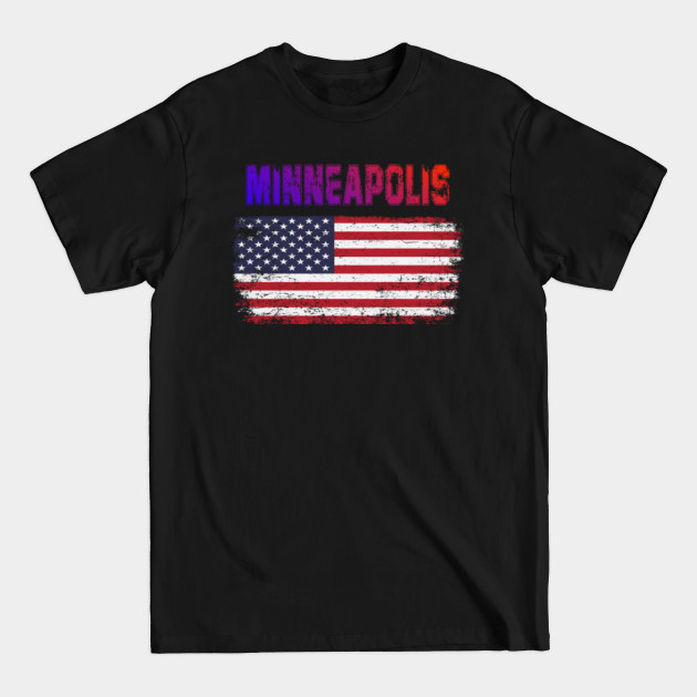 Disover America Flag Violet Minneapolis - Minneapolis - T-Shirt