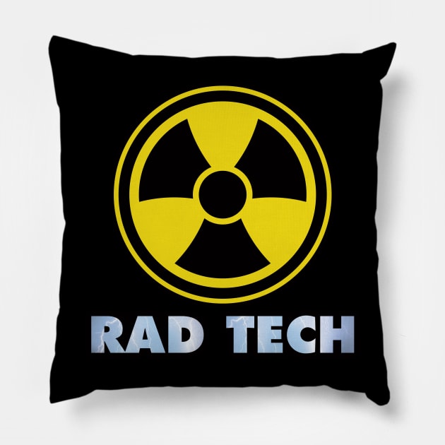 Rad Tech Radiation Symbol Pillow by LaughingCoyote